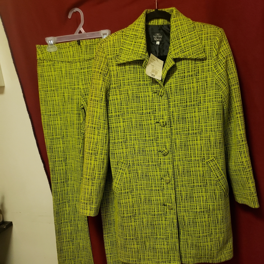 Funky,goth Sexy,sexy,women 2 pc."Einstein"slacks-blazer-med-nwt